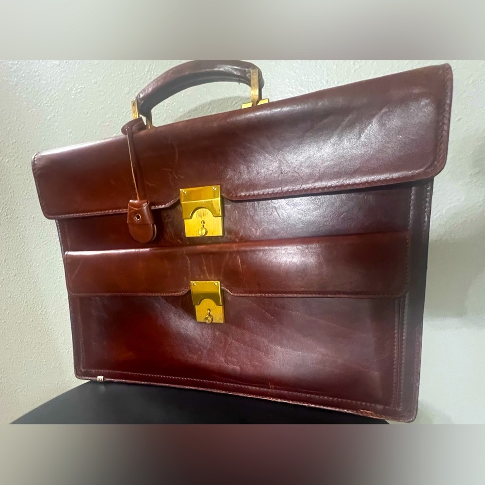 Vintage Renwick Verona Oxhide Leather Briefcase Lawyer Professional Office - Picture 2 of 16